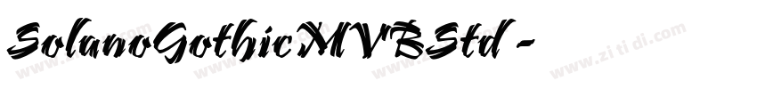 SolanoGothicMVBStd 字体转换